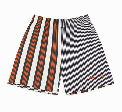 Bermuda righe multicolor logo ricamato