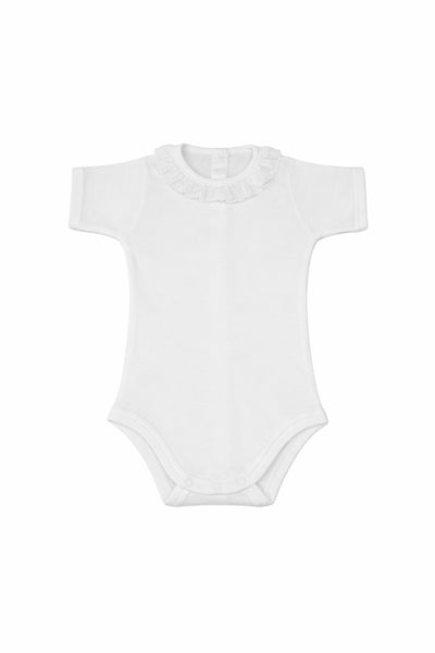 White body with ruffle collar