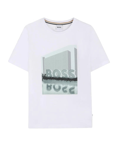 T-Shirt in Cotone con Stampa e Logo
