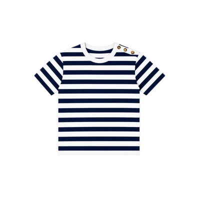 White and Blue Striped T-Shirt