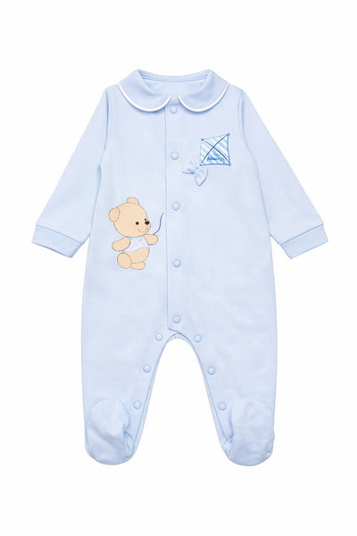 Teddy bear all-in-one with front snaps
