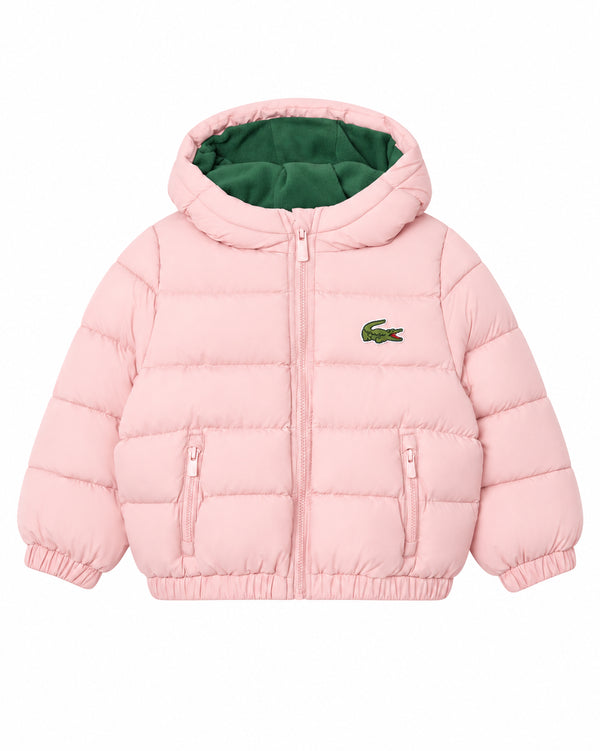 Giubbino girl pink interno pile con logo
