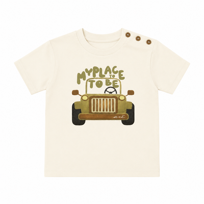 Milk Tone Crewneck Printed T-Shirt