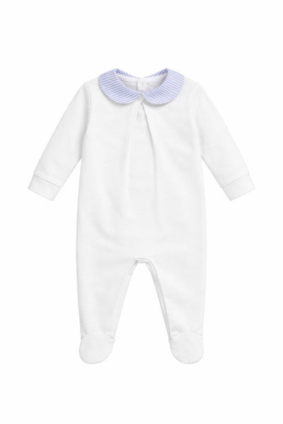 Striped collar onesie