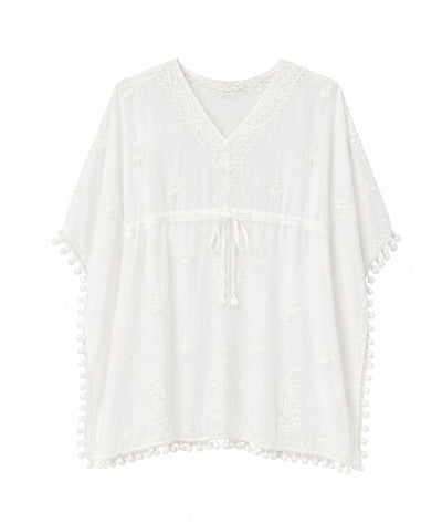 White swimwear kaftan
