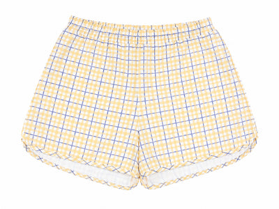 Short copricostume quadri