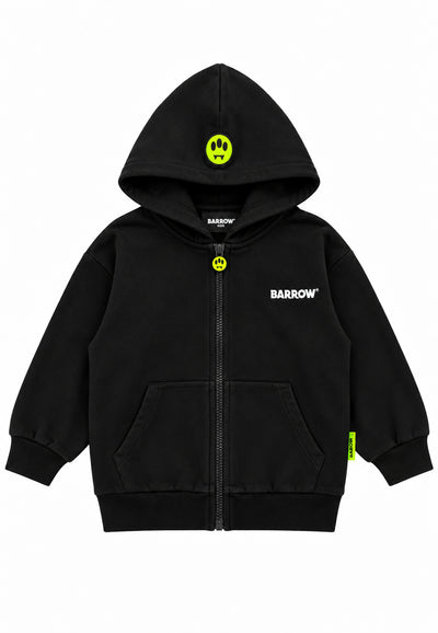Felpa over fit zip hoodie logo