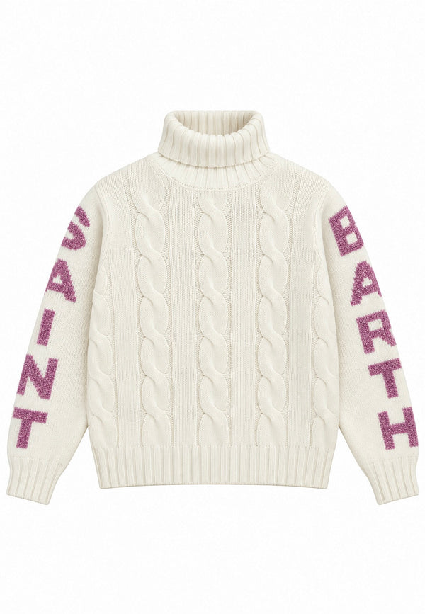 Maglione collo alto con logo