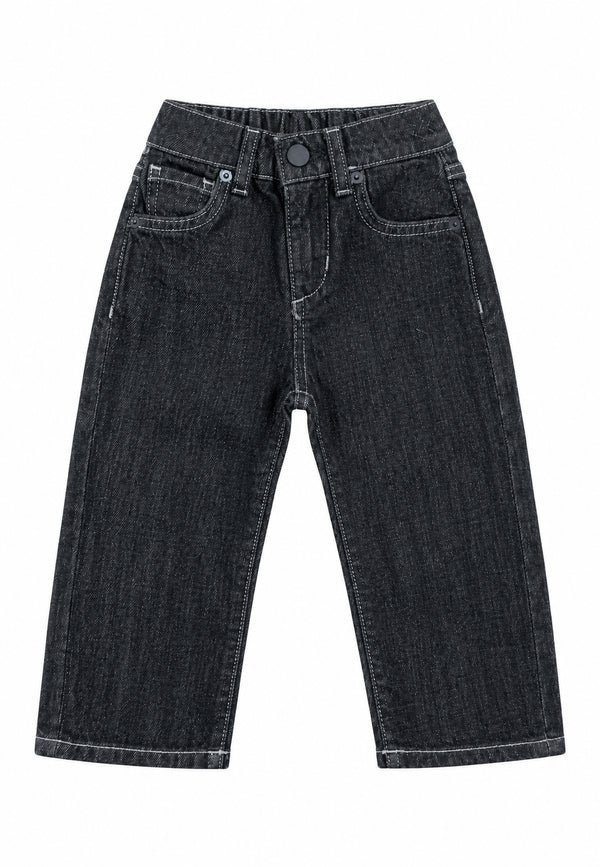 Jeans grigio con logo