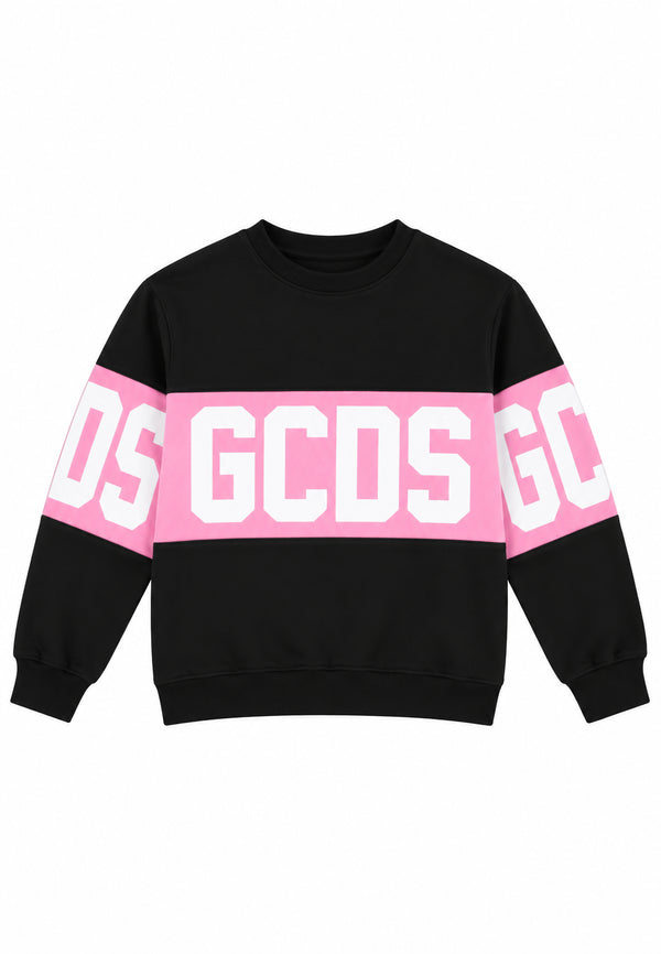 FELPA LOGO BAND PINK CREWNECK