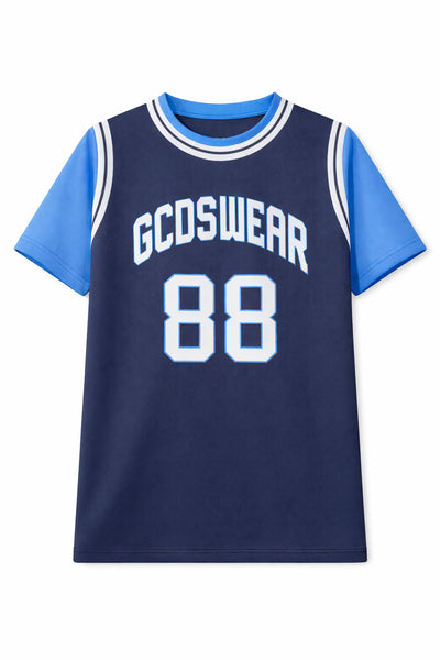 88 blue crew neck soccer dress