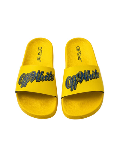 Yellow slider with logo print