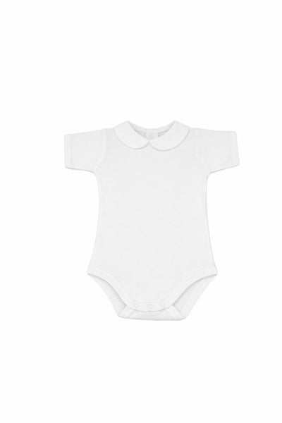 White bodysuit with collar