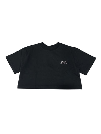 Black oversized crop t-shirt