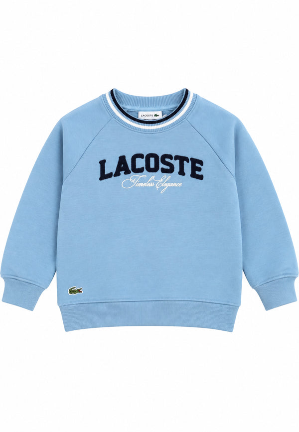Felpa girocollo con logo frontale