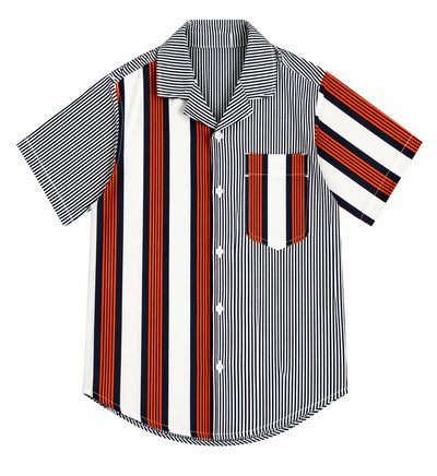 Camicia a righe multicolor c/taschino