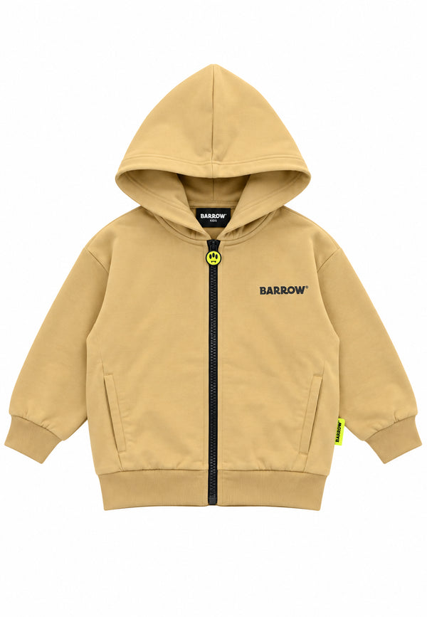 Felpa over fit zip hoodie graphic logo