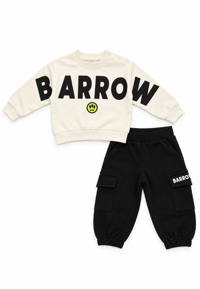 Completo sweatshirt bicolore stampa logo